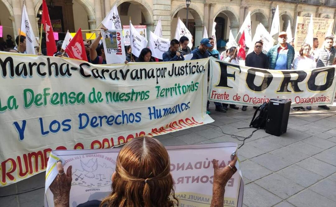 el Frente de Organizaciones Oaxaqueñas anunció una marcha en CDMX para el 10 de marzo, donde pedirán diálogo con la Presidenta Claudia Sheinbaum (12/02/2025). Foto: Mario Arturo Martínez / EL UNIVERSAL
