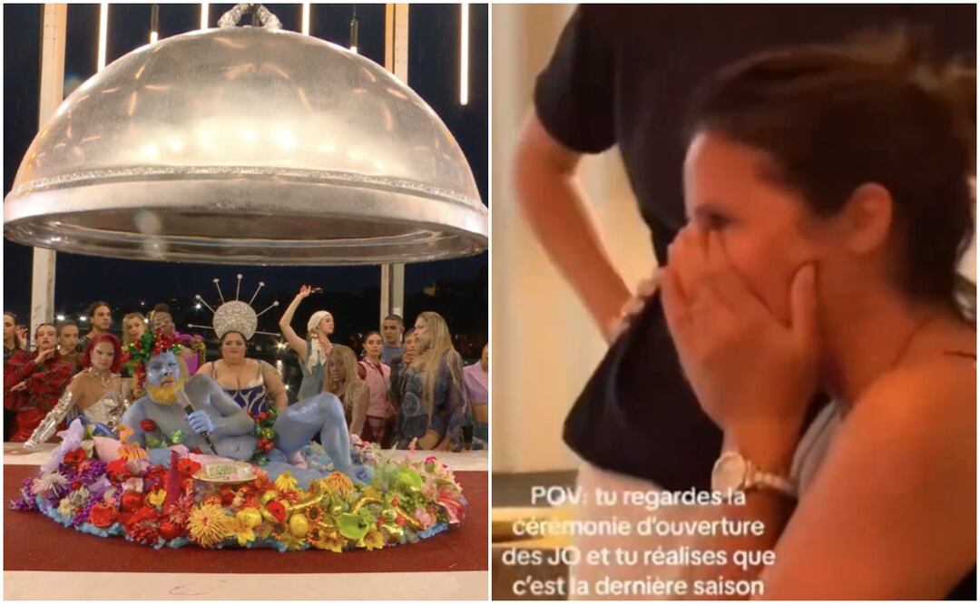 En el video un grupo de franceses quedó asombrado durante el performance "Festivitè", donde se representó la Última Cena. Fotos: Redes Sociales.