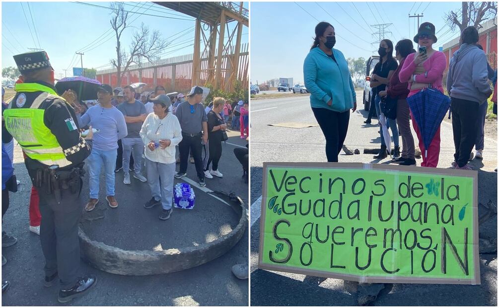 Bloqueo sobre la carretera Texcoco-Lechería. Foto: Especial