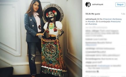 Salma Hayek meets "La Catrina" in London