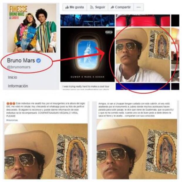 Las fotos de celebridades presentadas como peligrosos migrantes