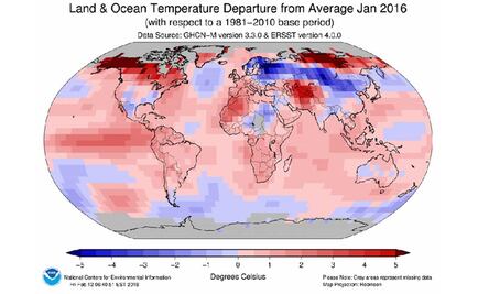 Enero, el mes más caluroso desde 1880