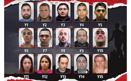 Revelan rostros de 15 objetivos asociados con tráfico de personas y drogas en México y EU; estos son sus nombres