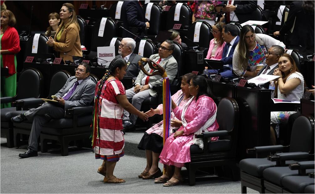 Sesión en la Cámara de Diputados en la que se discute la reforma en materia de comunidades indígenas y afroamericanas. Foto: Diego Simón/EL UNIVERSAL