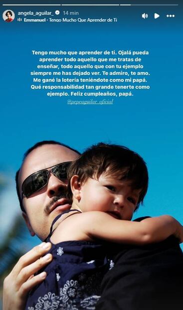 Ángela Aguilar  felicita con especial mensaje a su papá Pepe Aguilar por su cumpleaños 56.