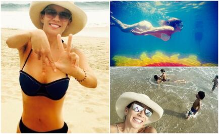 Ingrid Coronado se divierte en bikini  