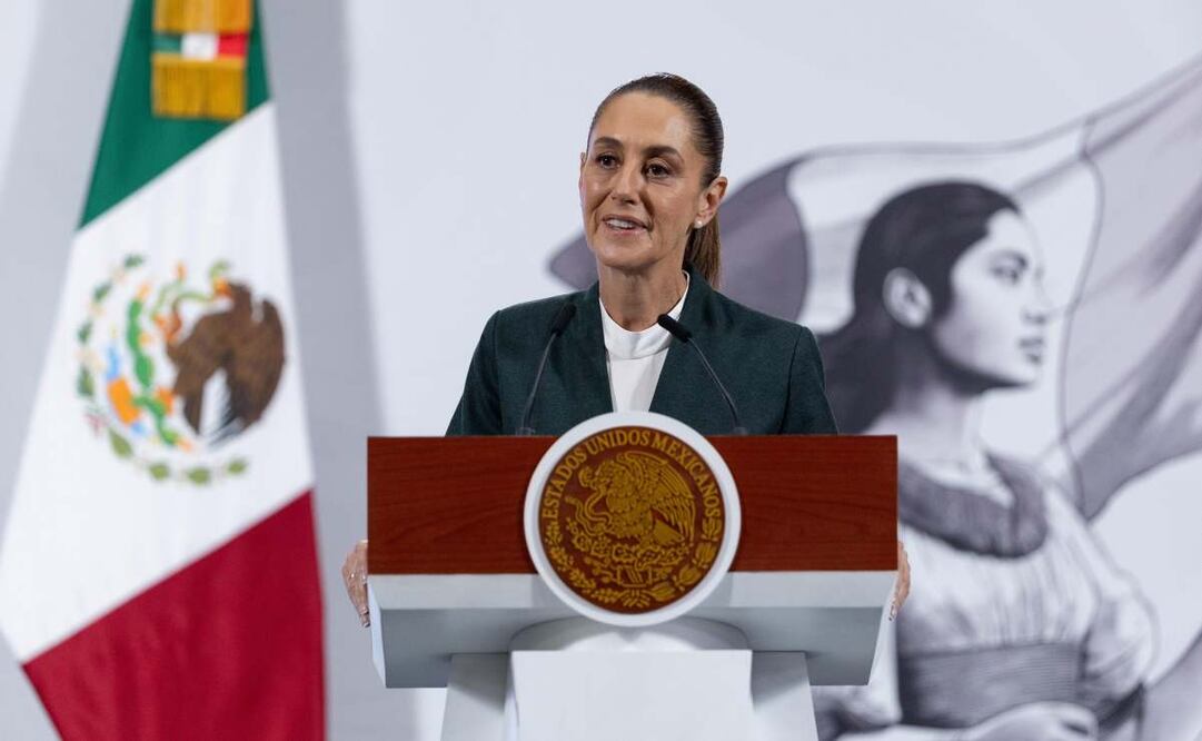 Conferencia de prensa mañanera de la presidenta Claudia Sheinbaum Pardo, este 22 de agosto desde Palacio Nacional. Foto Hugo Salvador / EL UNIVERSAL