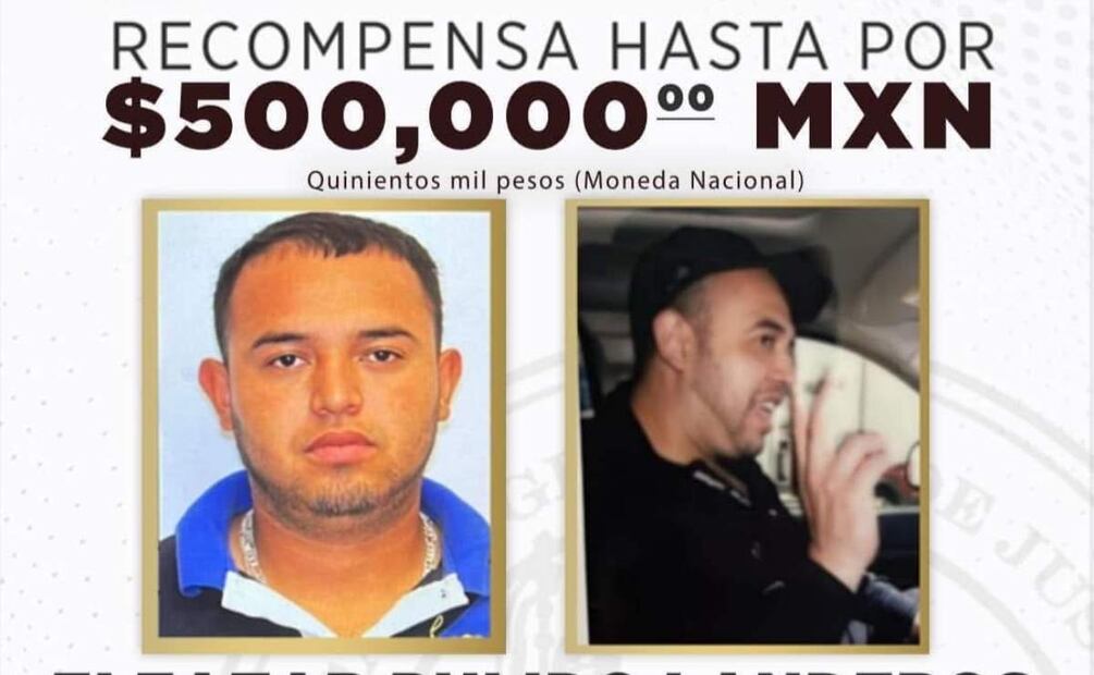 se ofrecía recompensa de hasta medio mdp por información sobre el "Delta 10”, objetivo binacional prioritario (23/05/2025). Foto: Especial
