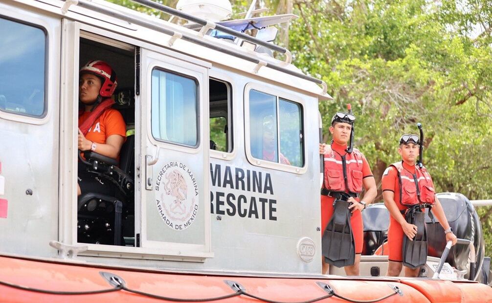 En estas acciones de seguridad coordinada participan más de 100 elementos de la Marina, con embarcaciones y vehículos de rescate; casi 300 elementos de Protección Civil y más de 450 elementos del Ejército Mexicano. Foto: Especial.