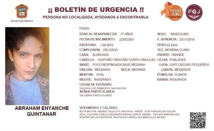 Desaparece estudiante de CCH Naucalpan