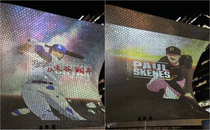 Museo Soumaya proyecta a las estrellas de la MLB; transeúntes se admiran con las figuras del momento