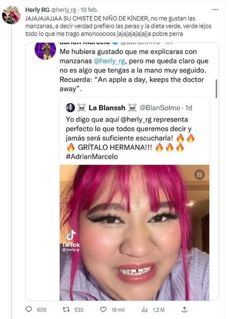 Herly RG explota por comentarios “gordofóbicos” de Adrián Marcelo y él responde