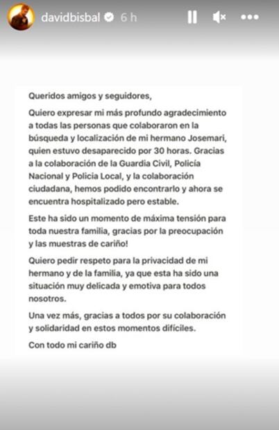 El español pidió privacidad en este momento Foto: Instagram