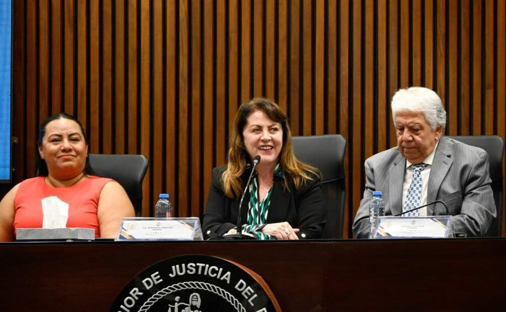 Gobernadora de Morelos respalda a Juan Emilio Elizalde, nuevo presidente del TSJ (10/06/2025). Foto: Especial