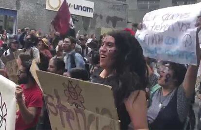 Alumnos de la UNAM exigen seguridad