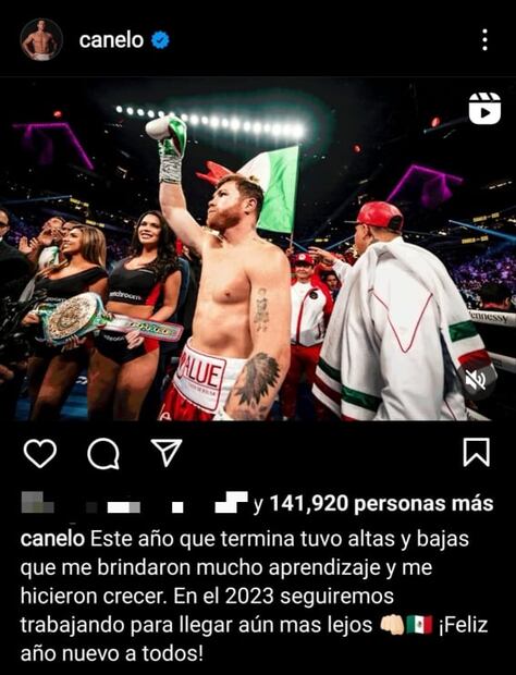 Canelo Álvarez comparte su deseo para 2023: “Llegar aún más lejos”