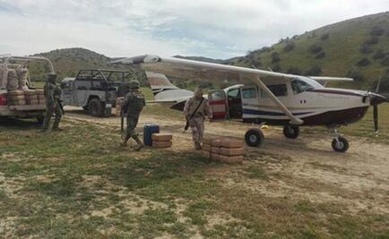 Aseguran avioneta en BC con 134 kilos de marihuana