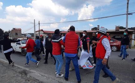 Elementos policiacos agreden a activistas y periodistas en Hidalgo