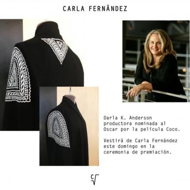 Darla K. Anderson vistió diseño de mexicana en los Oscars 2018