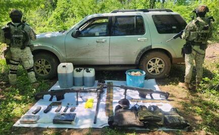Detiene a 2 durante diversos operativos en Culiacán y Mazatlán; aseguran armas, sustancias químicas y vehículos