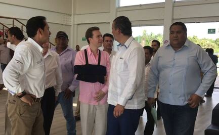 Velasco reaparece con cabestrillo tras caída de caballo