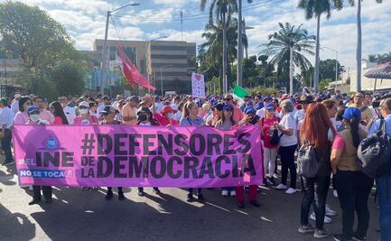 Así se lleva a cabo la Marcha en Defensa del INE en varios estados del país