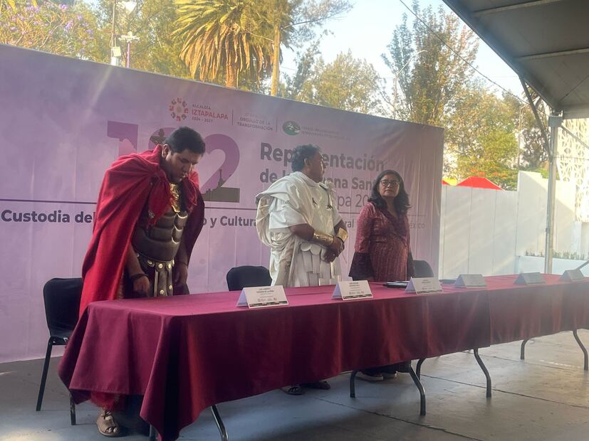 La alcaldesa de Iztapalapa, Aleida Alavez, reportó saldo blanco tras la representación del Viacrucis de la Pasión de Cristo. (Foto: Laura Arana/ EL UNIVERSAL)