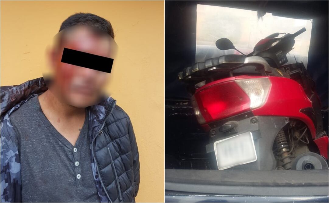 El hombre detenido, quien no quiso dar sus datos personales a las autoridades, fue trasladado a la agencia del Ministerio Público (Foto: Especial)