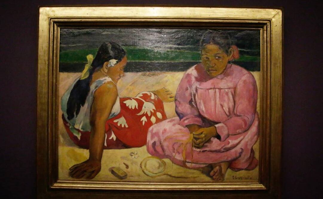 El cuadro "Mujeres de Tahití" (1891), de Paul Gauguin, que cuelga en el Centro Cultural Banco do Brasil de Sao Paulo. (FOTO: EFE)