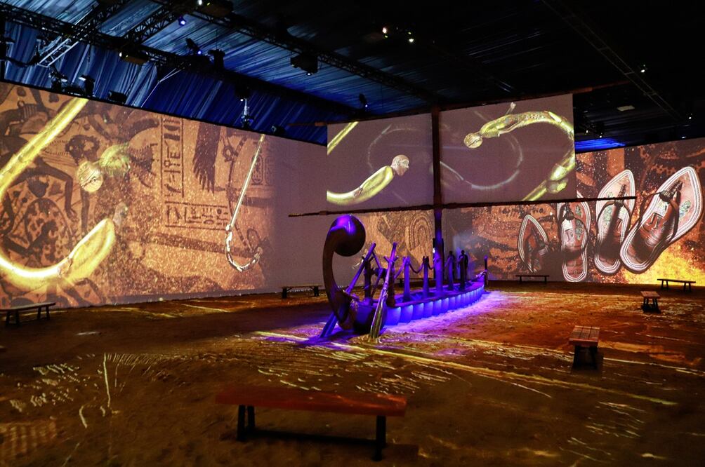 Aspectos de la exposición " Más allá de Tutankamón".
Foto: EL UNIVERSAL / Fernanda Rojas