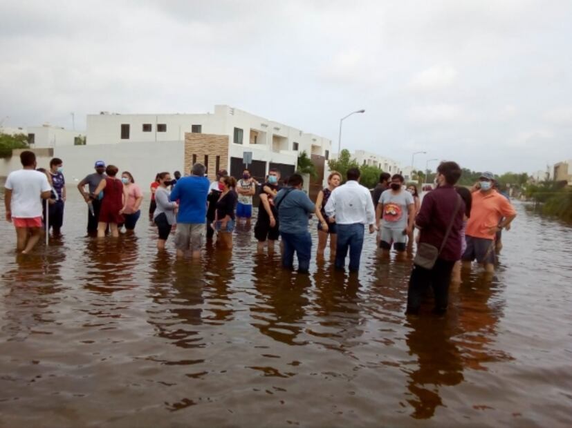 Casas inundadas en 19 municipios y pérdida de cultivos, saldo de "Delta" en Yucatán