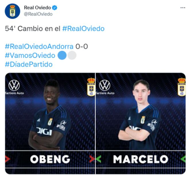 Marcelo Flores ya debutó con el Real Oviedo en España