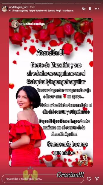 Ángela Aguilar recibe apoyo de sus fans por el ciberbullying, que ha recibido desde hace varios meses.