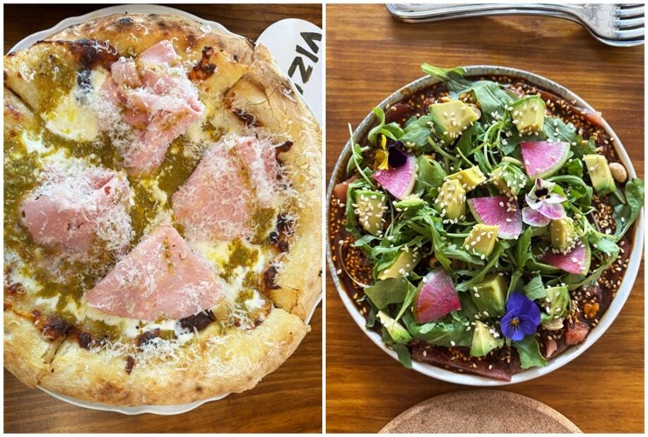 Pizza y Tiradito de atún en Luzia. Fotos: María Hernández. El Universal