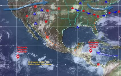 Protección Civil emite alerta para siete estados por “Earl”