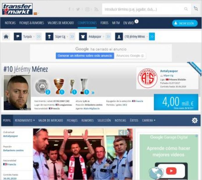 Jérémy Ménez, se aleja del América