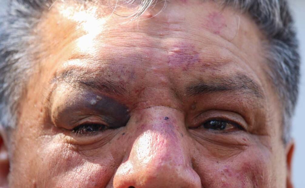 Arnulfo Aguilar, líder del Sonido Cóndor, fue liberado después de ser detenido por golpear a policías quienes querían decomisarle su equipo. (12/12/24) Foto: Axel Sánchez/ EL UNIVERSAL
