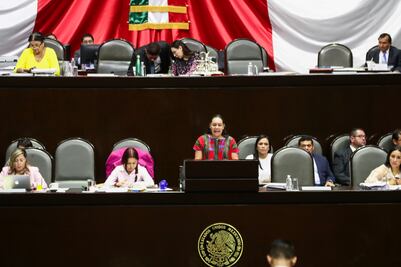 PRD cuestiona a secretaria de Bienestar uso de chaleco de "servidor de la Nación"