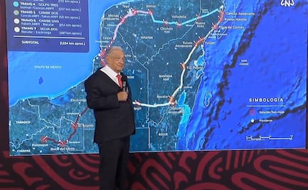 AMLO ve demora en tramo 5 del Tren Maya por puente atirantado "para no afectar cenotes"