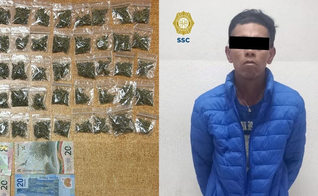 Detenido por presunta venta de droga en la colonia Guerrero. Foto: Especial