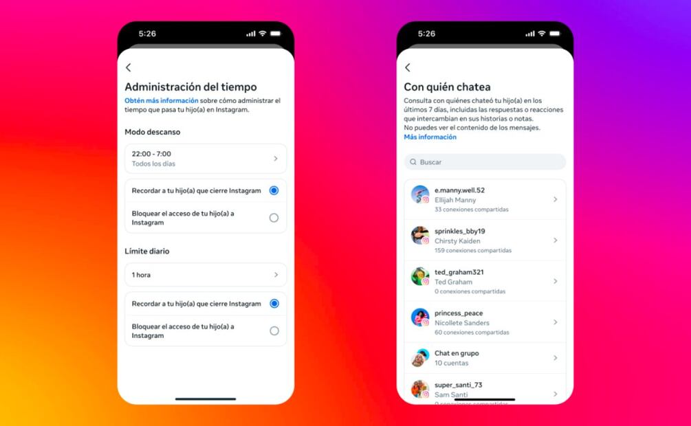 Cuentas para adolescentes en Instagram. Imagen: especial
