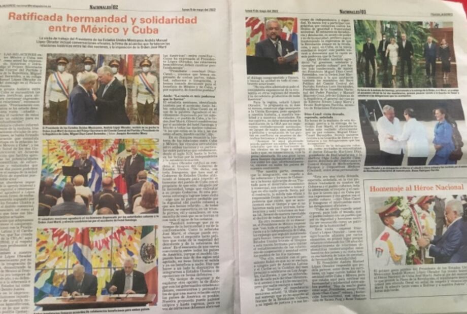 Prensa cubana destaca visita de AMLO a Cuba