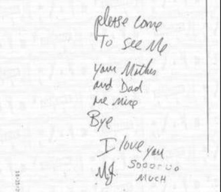 Revelan cartas que Michael Jackson habría enviado a una niña