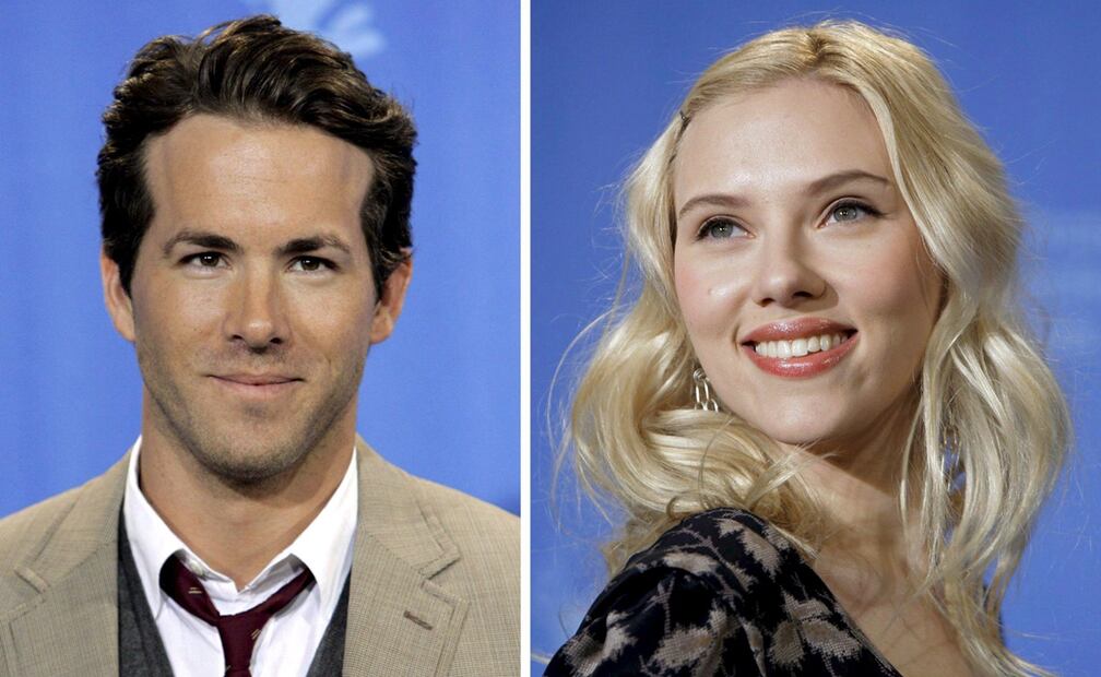 Ryan Reynolds y Scarlett Johansson. Foto:  EFE/Rainer Jensen, Archivo EL UNIVERSAL. 
