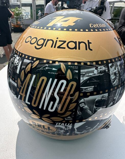 El casco especial de Fernando Alonso para el GP de México / Foto: Especiales