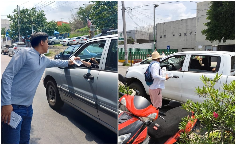Los trabajadores del Poder Judicial volantean sobre su movimiento de protesta a la reforma Judicial propuesta por Andrés Manuel López Obrador. Foto: Especial