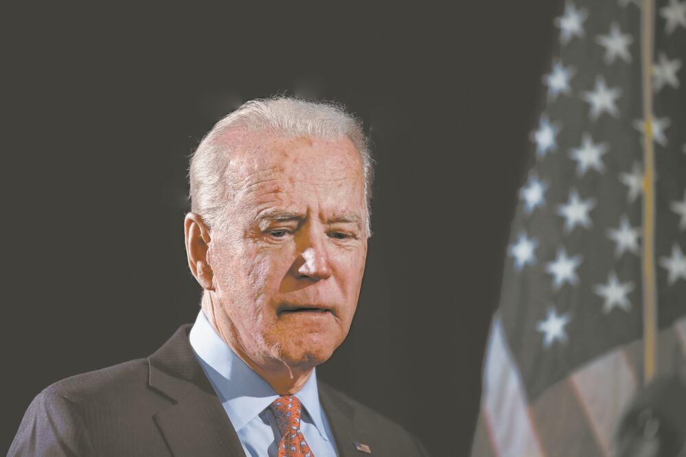 El candidato presidencial demócrata, Joe Biden, el pasado 12 de marzo. Dijo que le gustaría ser una transición de Trump a un joven en ascenso. Foto: MATT ROURKE. AP
