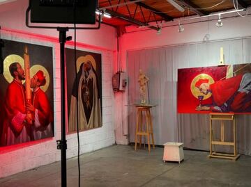 De San Carlos, exposición “La Venida del Señor” de Fabián Cháirez ya está en estudio de arte; pintor considera que fue un éxito