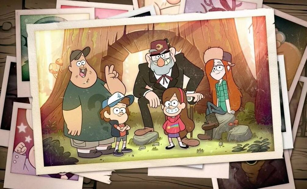 Un “verano de misterios” le aguarda (izq. a der.) a Soos, Dipper, Stan, Mabel y Wendy, con tétricas aventuras que pondrán a prueba los lazos de familia y amistad. Pinterest.
