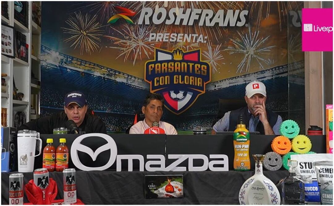 Christian Martinoli, Jorge Campos y Luis García en sus transmisiones en YouTube Foto: Capturas